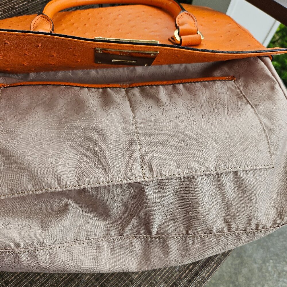 Michael Kors Astrid Lage Satchel - Tangerine - Picture 7 of 17